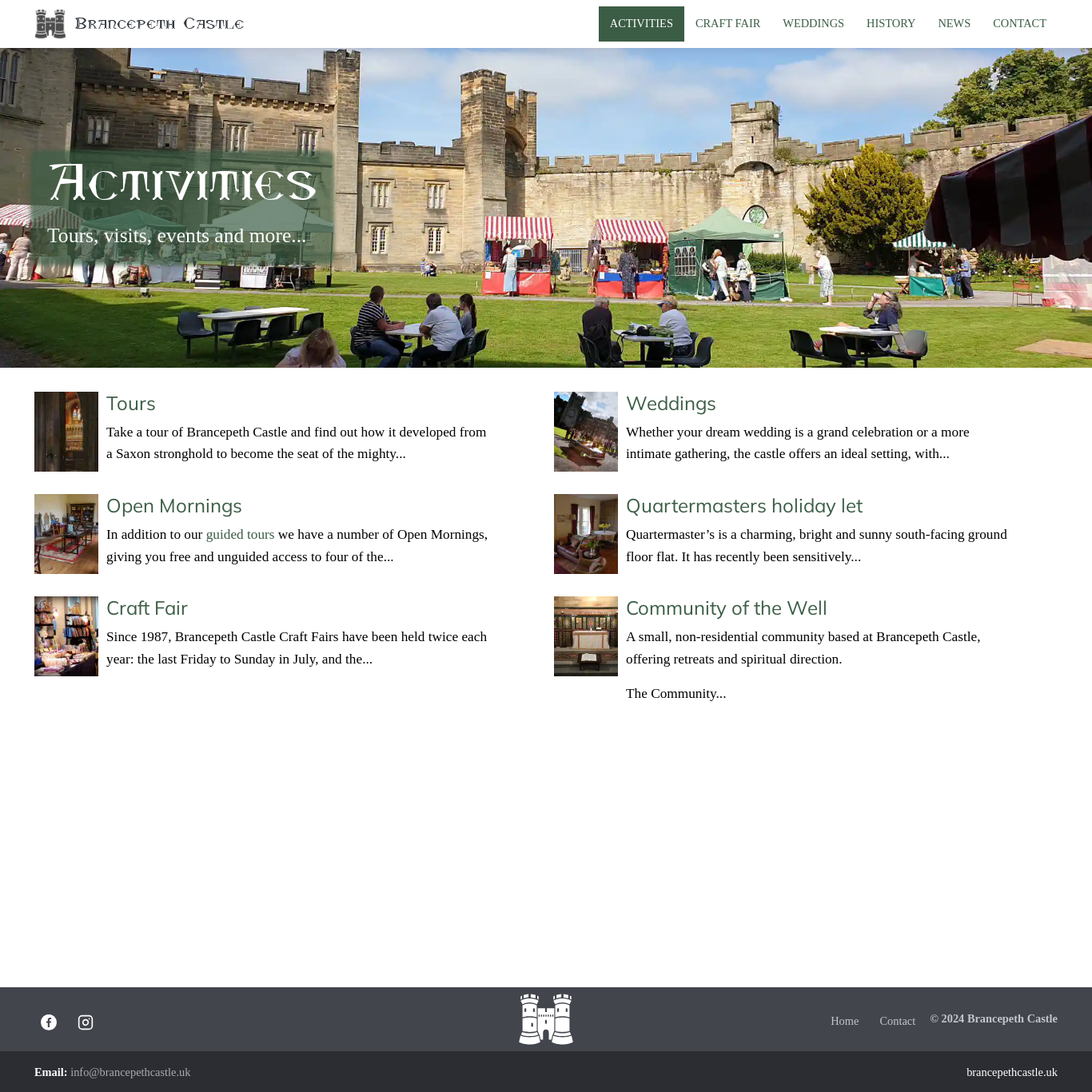 Brancepeth Castle website